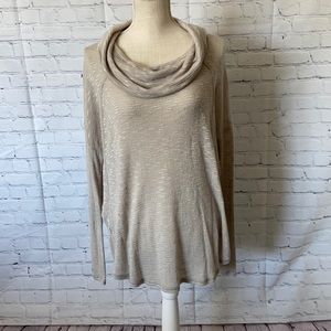 DKNY Jeans Long Sleeve Cream Knit Sweater